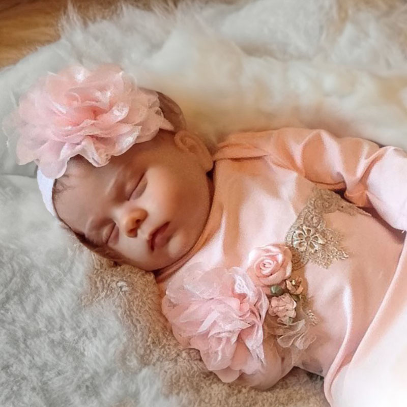 Pink Take Home Gown Newborn Girl Coming Home Outfit