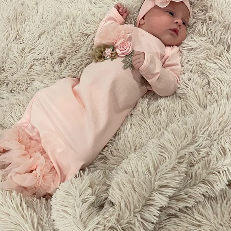 Pink Take Home Gown Newborn Girl Coming Home Outfit