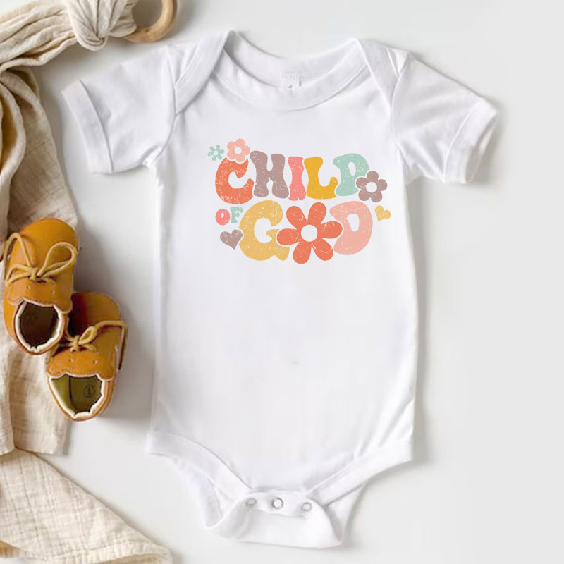 Child of God Baby Bodysuit - Retro Religious