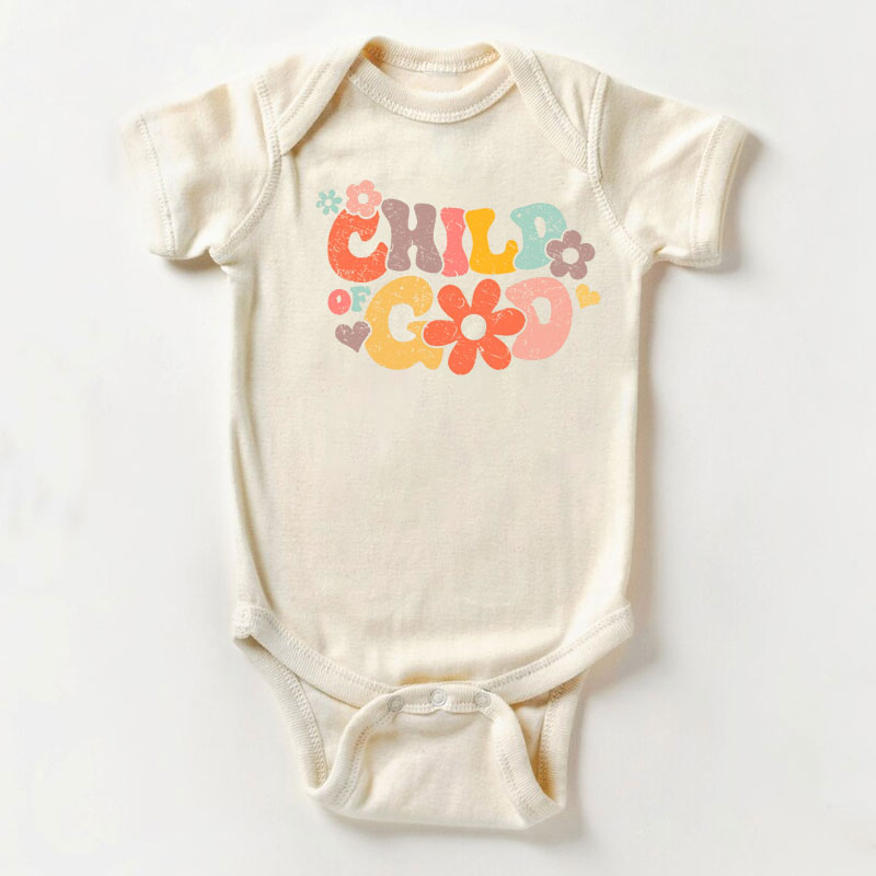 Child of God Baby Bodysuit - Retro Religious