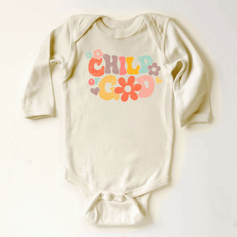 Child of God Baby Bodysuit - Retro Religious