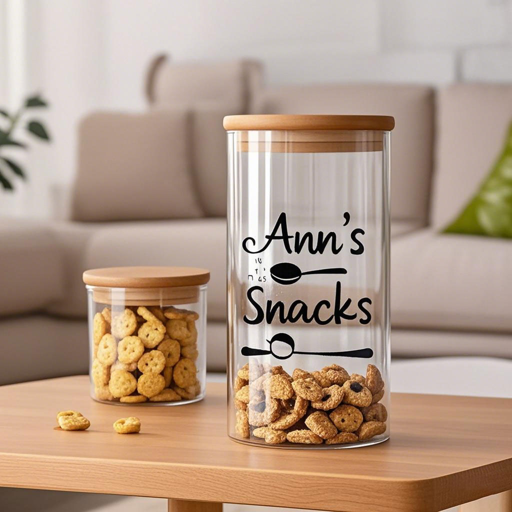 Children's Snack Box Clear Glass Storage Jar