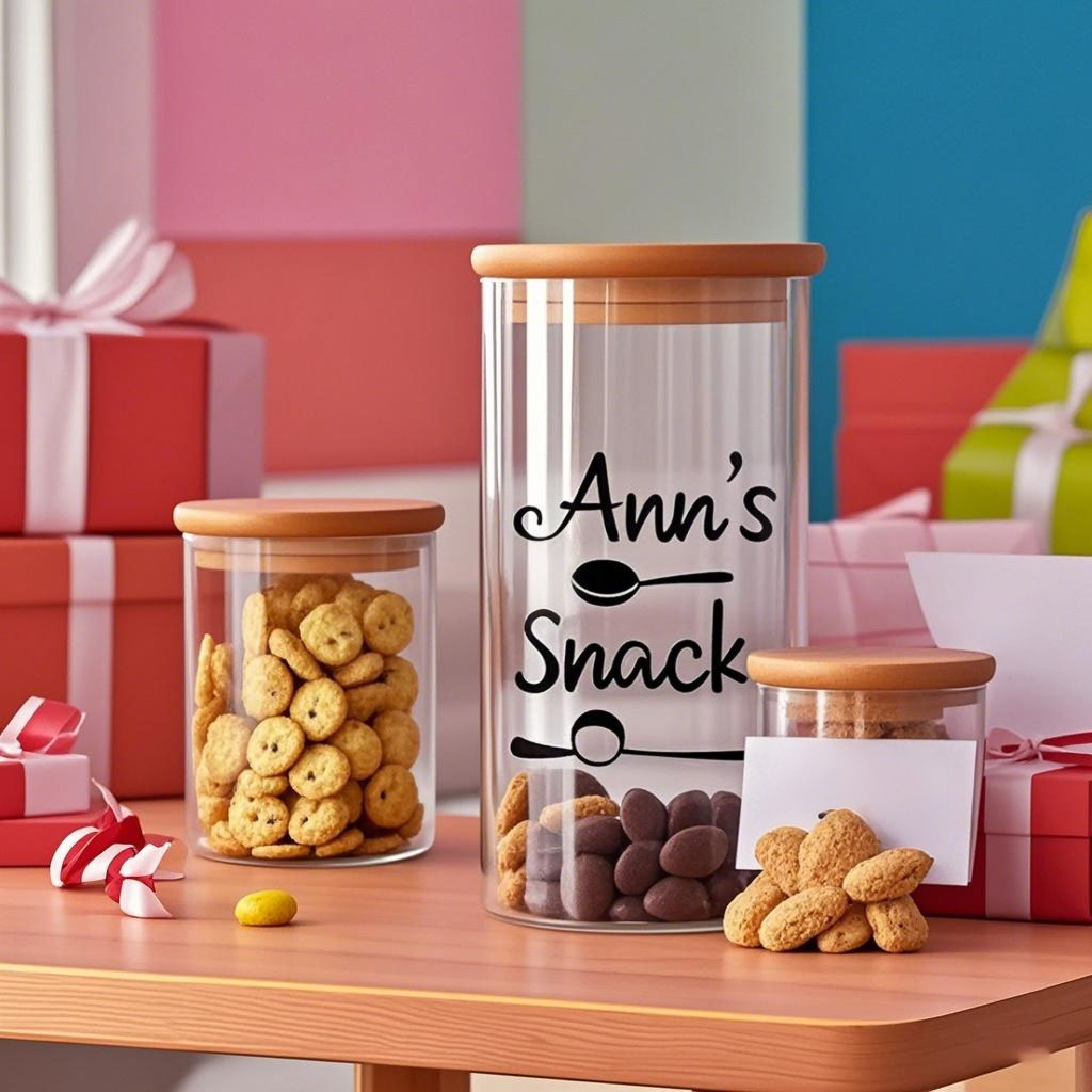 Children's Snack Box Clear Glass Storage Jar