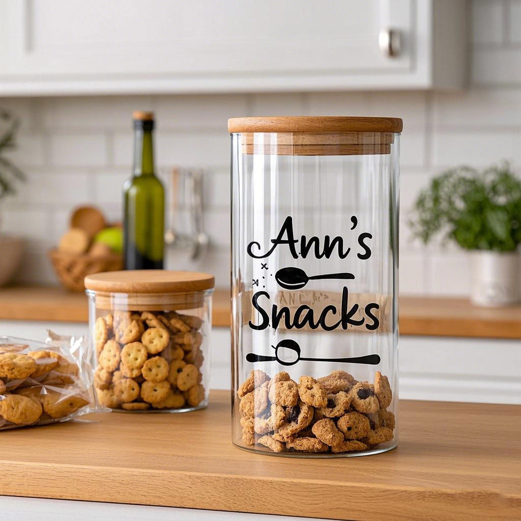 Children's Snack Box Clear Glass Storage Jar