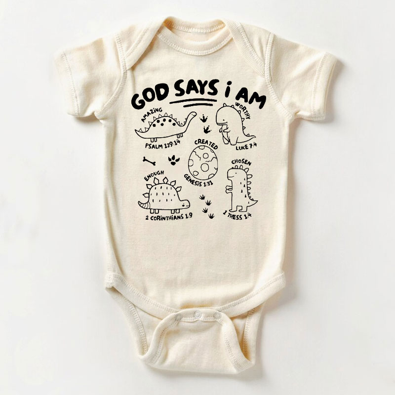 Christian Baby Bodysuit - God Says I Am Christian