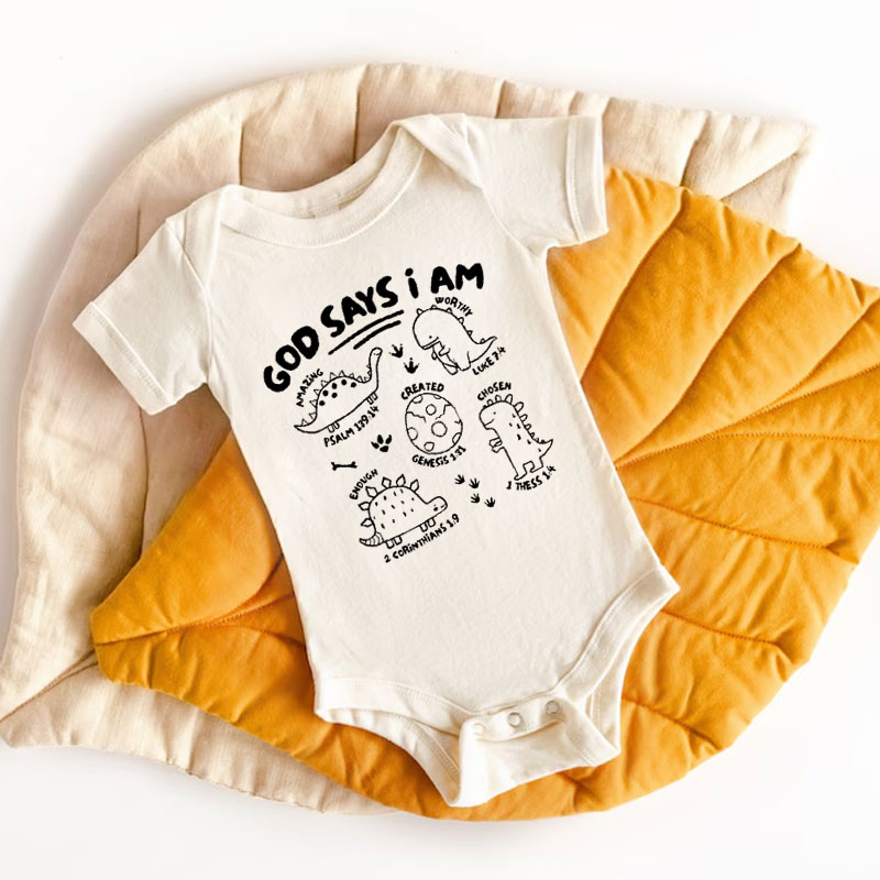 Christian Baby Bodysuit - God Says I Am Christian