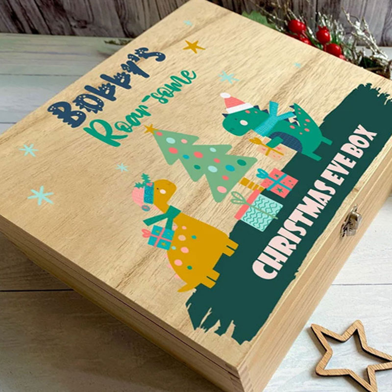 Christmas Eve box Wooden Personalised Christmas Crate