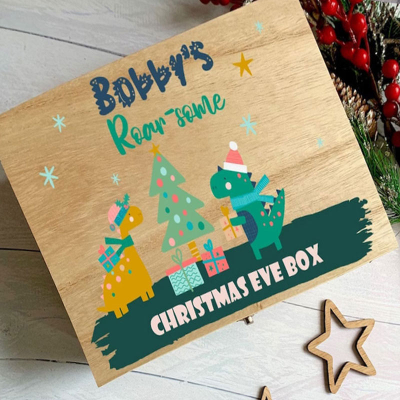 Christmas Eve box Wooden Personalised Christmas Crate