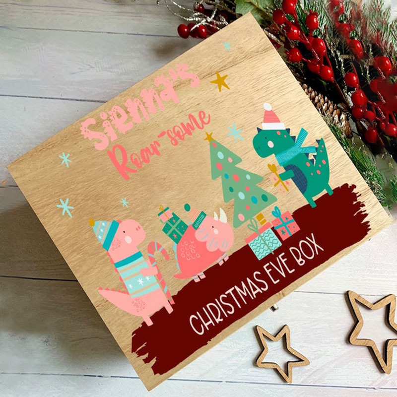 Christmas Eve box Wooden Personalised Christmas Crate