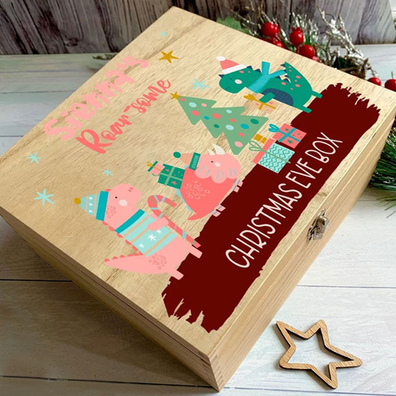 Christmas Eve box Wooden Personalised Christmas Crate