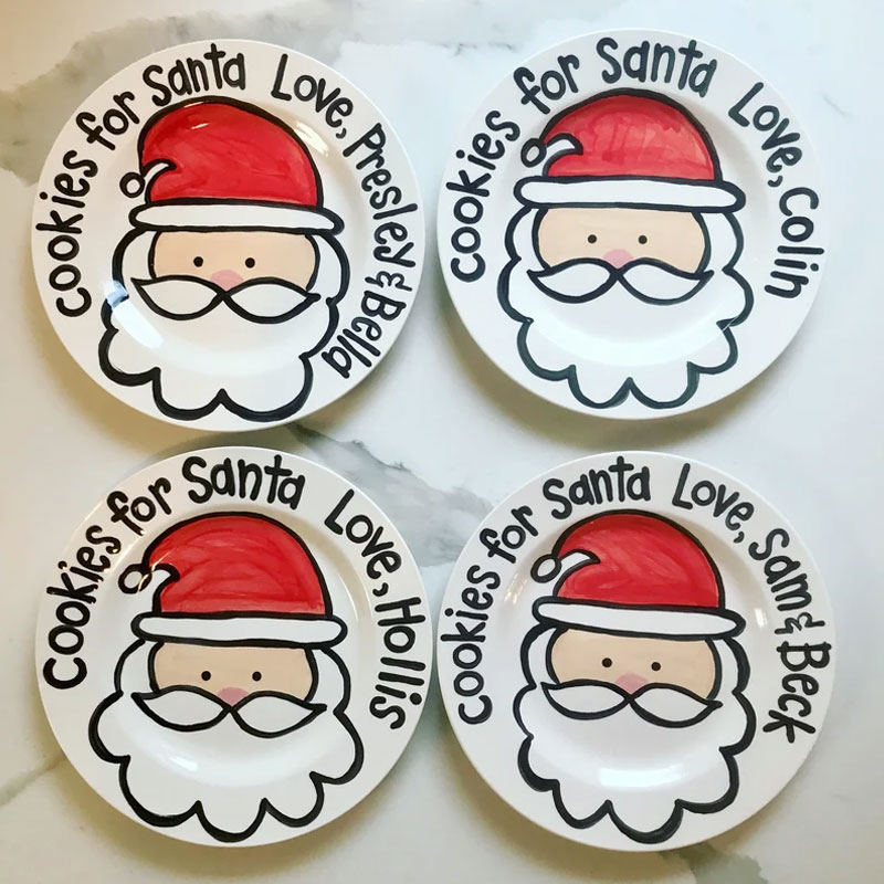 Cookies and milk for Santa personalized plate mug