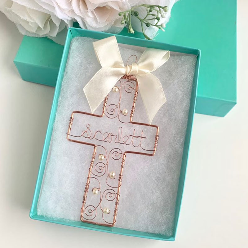Cross Ornament Congratulations on your Baptism Gift