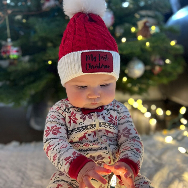 Custom Baby's First Christmas Santa Hat