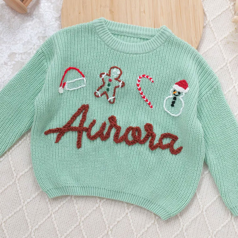 Custom Christmas Baby Name Sweater Christmas Gift