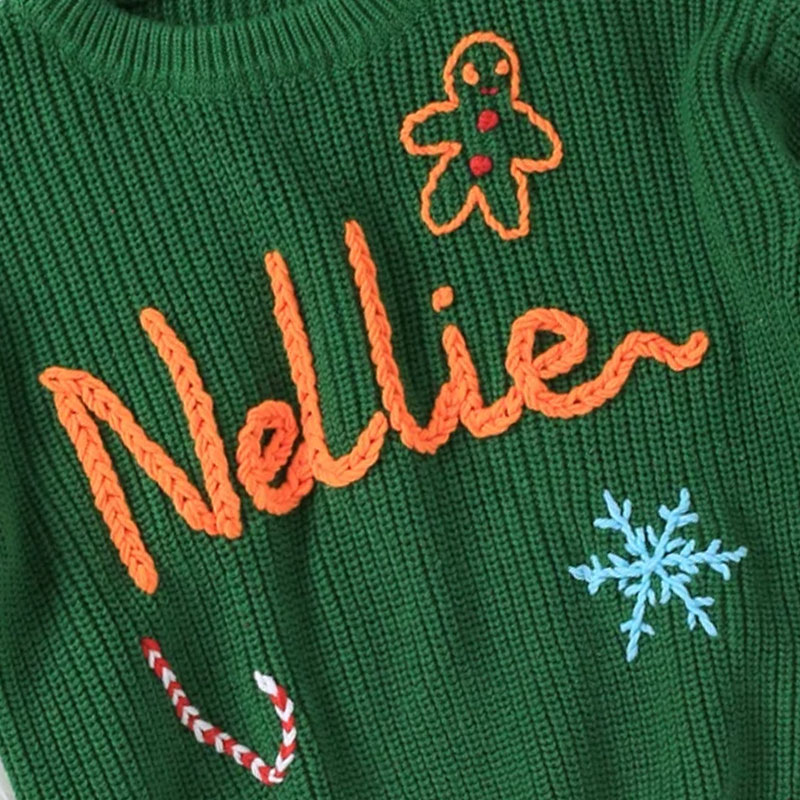 Custom Christmas Baby Name Sweater Christmas Gift