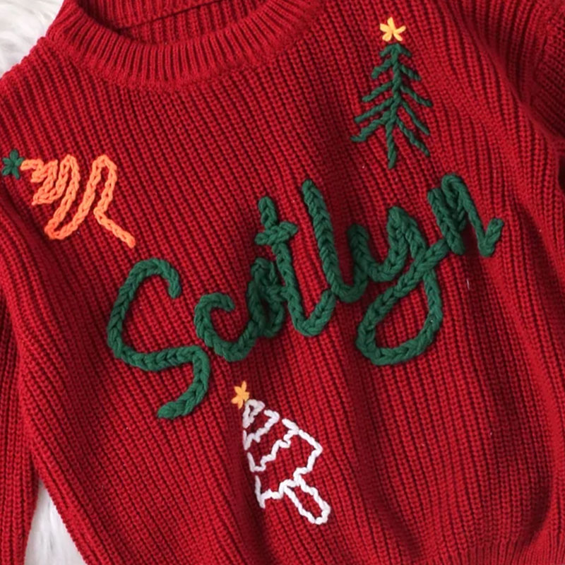 Custom Christmas Baby Name Sweater Christmas Gift