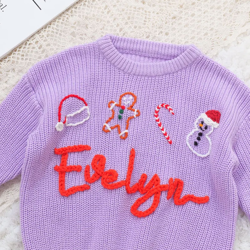 Custom Christmas Baby Name Sweater Christmas Gift