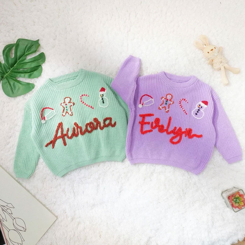 Custom Christmas Baby Name Sweater Christmas Gift