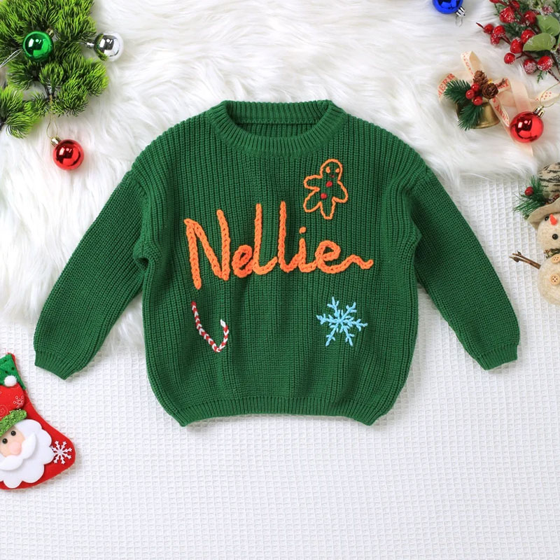 Custom Christmas Baby Name Sweater Christmas Gift