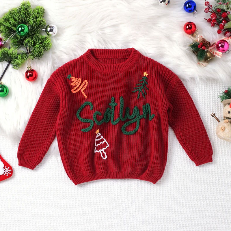 Custom Christmas Baby Name Sweater Christmas Gift