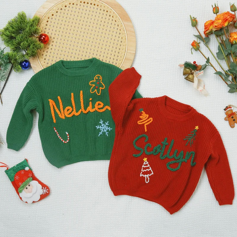 Custom Christmas Baby Name Sweater Christmas Gift