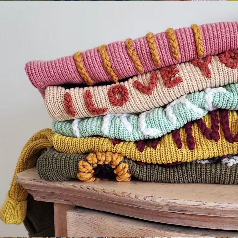 Custom Embroidered Baby Name Sweater