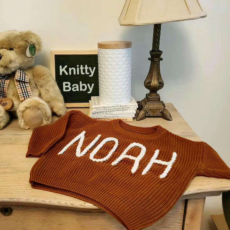 Custom Embroidered Baby Name Sweater