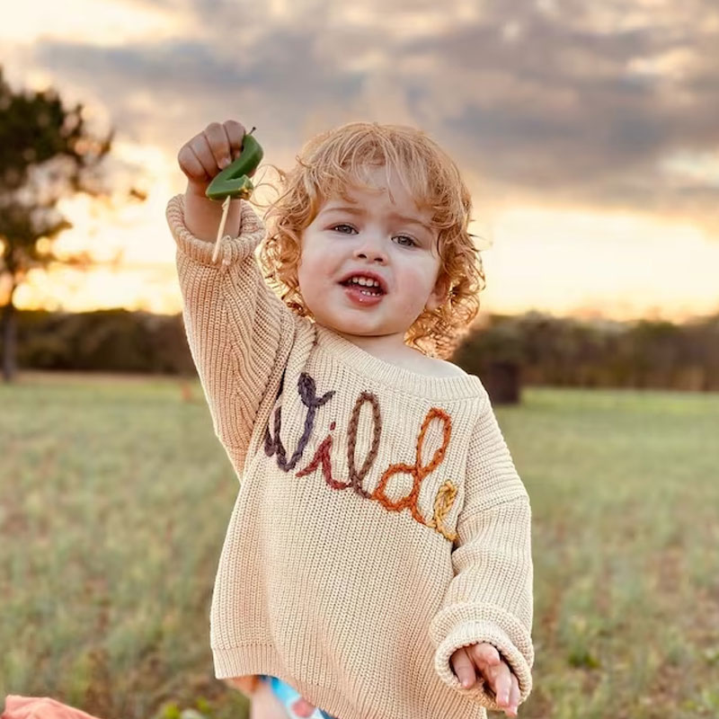 Custom Embroidered Baby Toddler Sweater