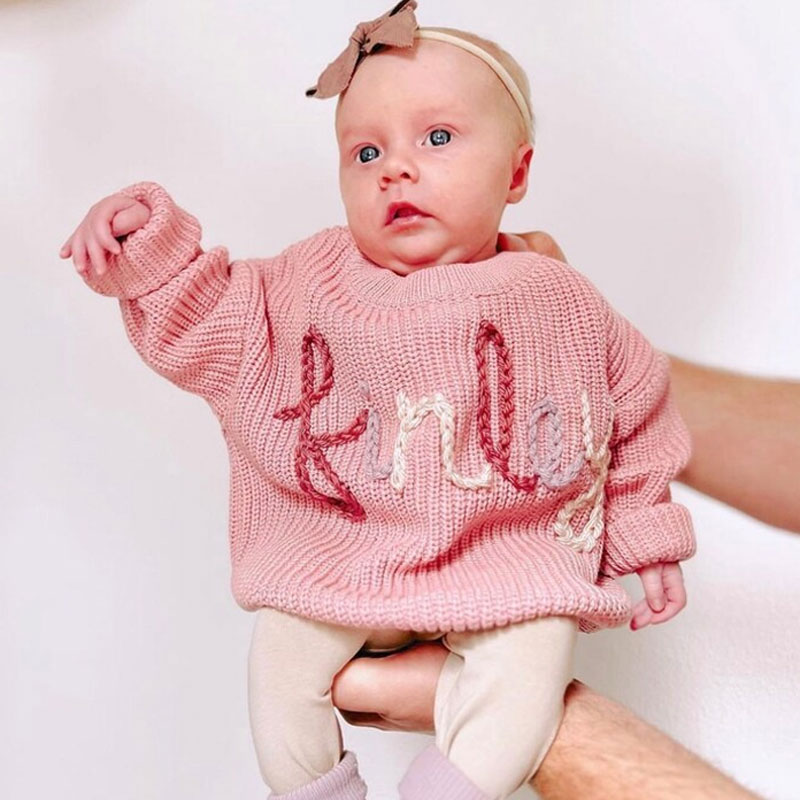 Custom Embroidered Baby Toddler Sweater