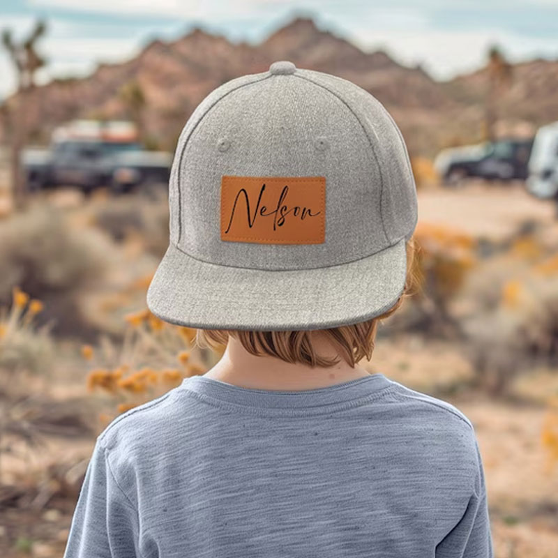 Custom Toddler Leather Patch Hat Dad And Me Hats