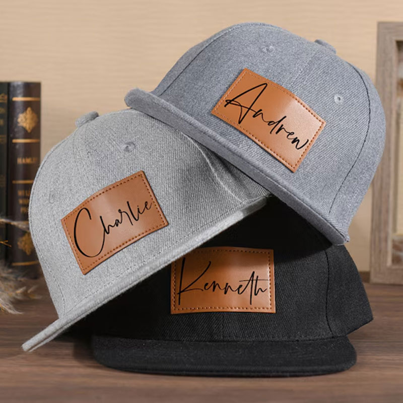 Custom Toddler Leather Patch Hat Dad And Me Hats