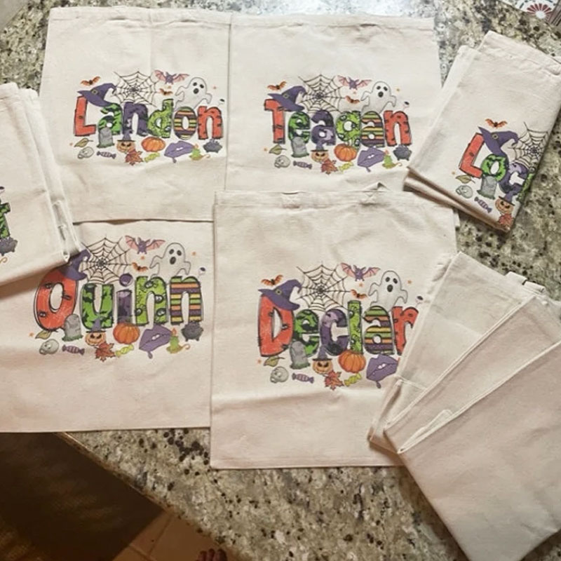 Customized Halloween Name Bag Treat Bags for Kids