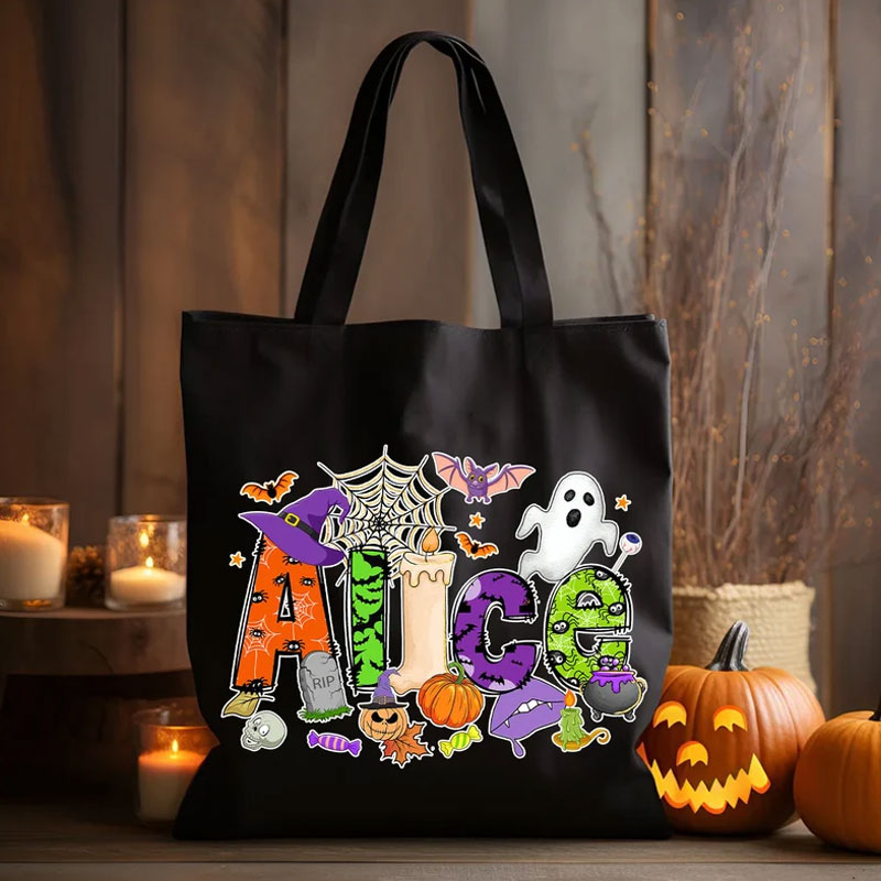 Customized Halloween Name Bag Treat Bags for Kids
