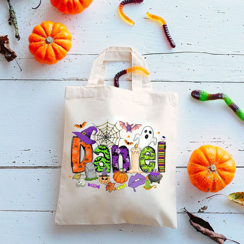 Customized Halloween Name Bag Treat Bags for Kids