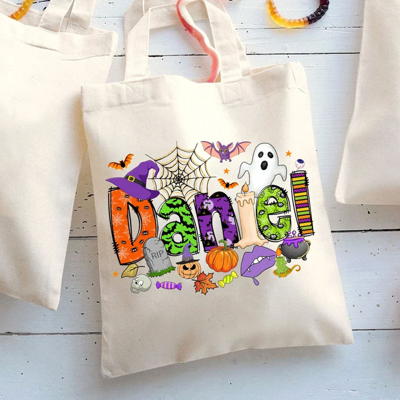 Customized Halloween Name Bag Treat Bags for Kids