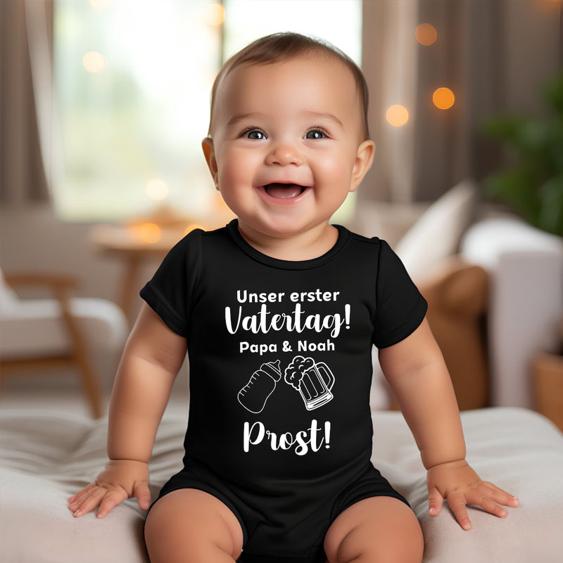 [Baby Bodysuit]Dads And Little Heroes First Father's Day Bodysuit
