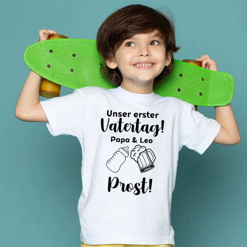 [Youth Shirt / 2-14 Years] Dads And Little Heroes First Father's Day Youth Shirt