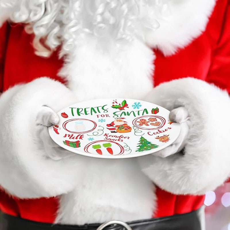 Dear Santa Cookie Dessert Plate