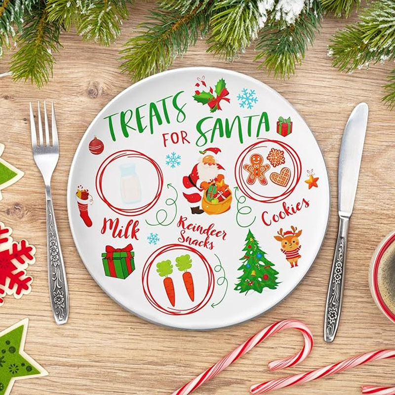 Dear Santa Cookie Dessert Plate