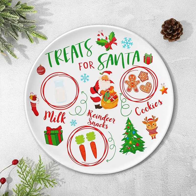 Dear Santa Cookie Dessert Plate