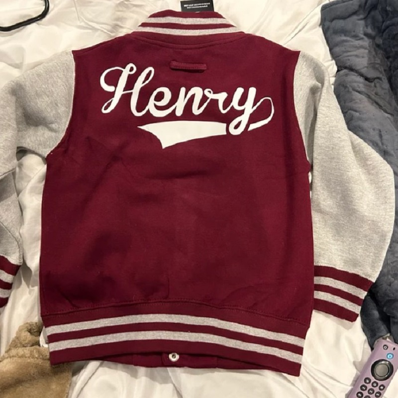 Personalised Unisex Custom Kids Varsity Jacket