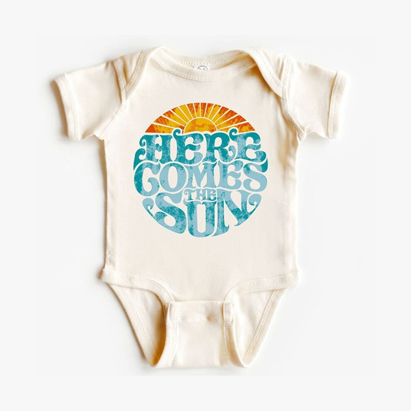 Here Comes the Sun Baby Onesies Summer Vibes Tee 