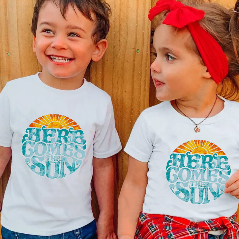 Here Comes the Sun Baby Onesies Summer Vibes Tee 