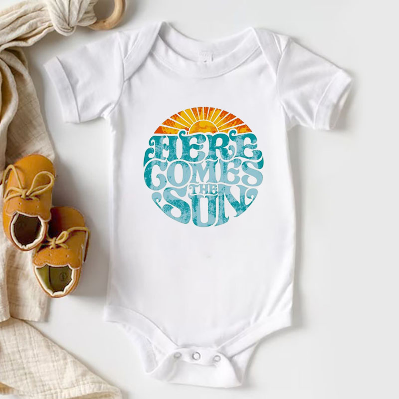 Here Comes the Sun Baby Onesies Summer Vibes Tee 