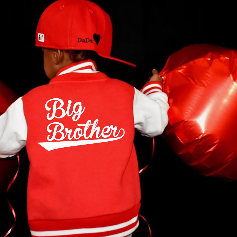 Personalized Varsity Jacket for Big Bro Lil Sis Custom Sports Jacket