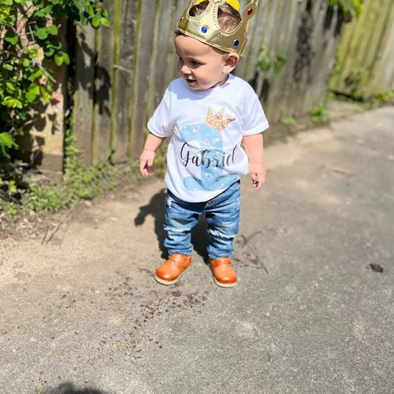 Personalised Crown Birthday T-shirts Custom Birthday Keepsake T-shirt