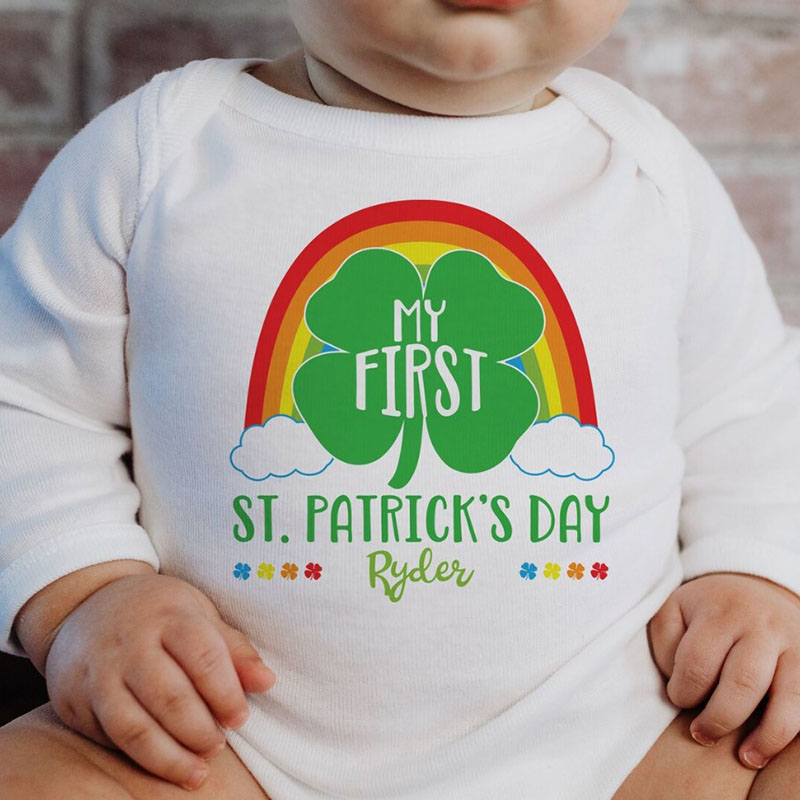 My First St Patricks Day Outfit for Baby Onesie