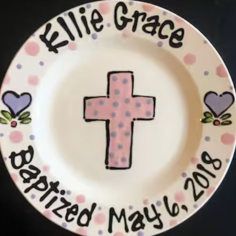 Personalized Baptism Custom Name with Cross - Great Baptism Gift