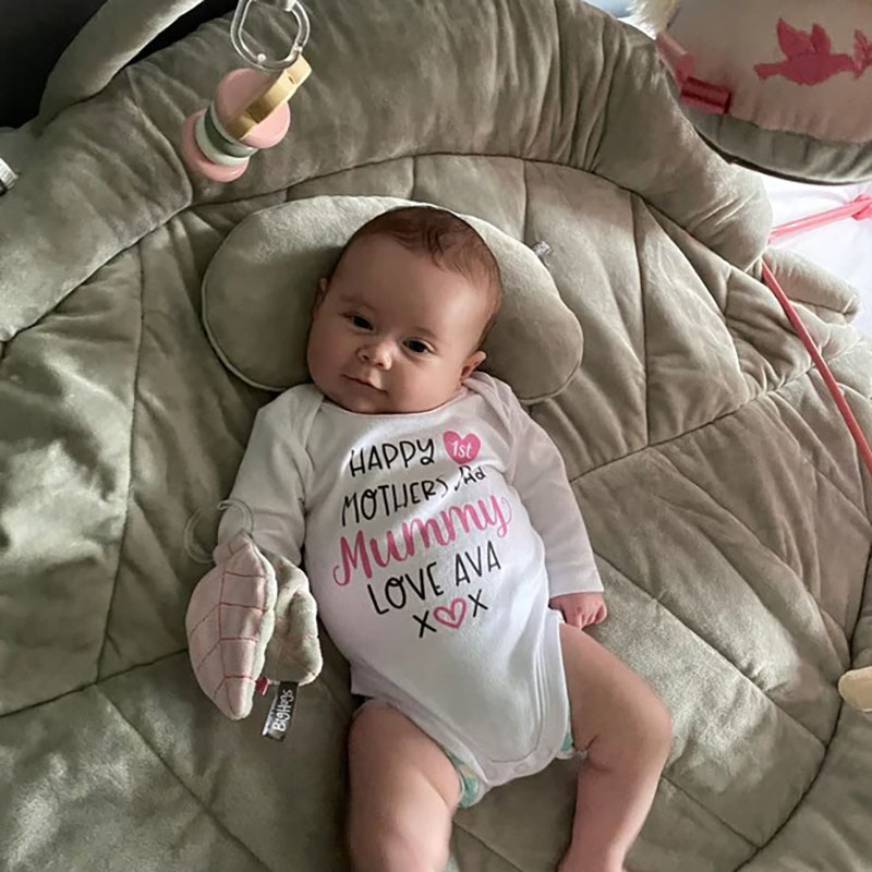 Happy First Mothers Day Baby Bodysuit Personalised Gift for Mummy 