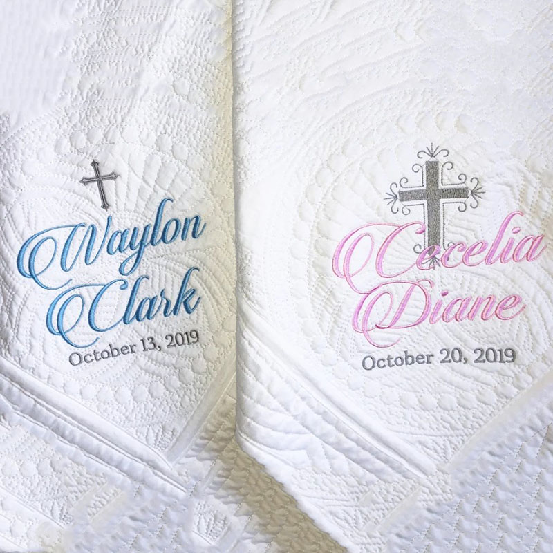 Personalized Baptism Gift Blanket Baby Gift